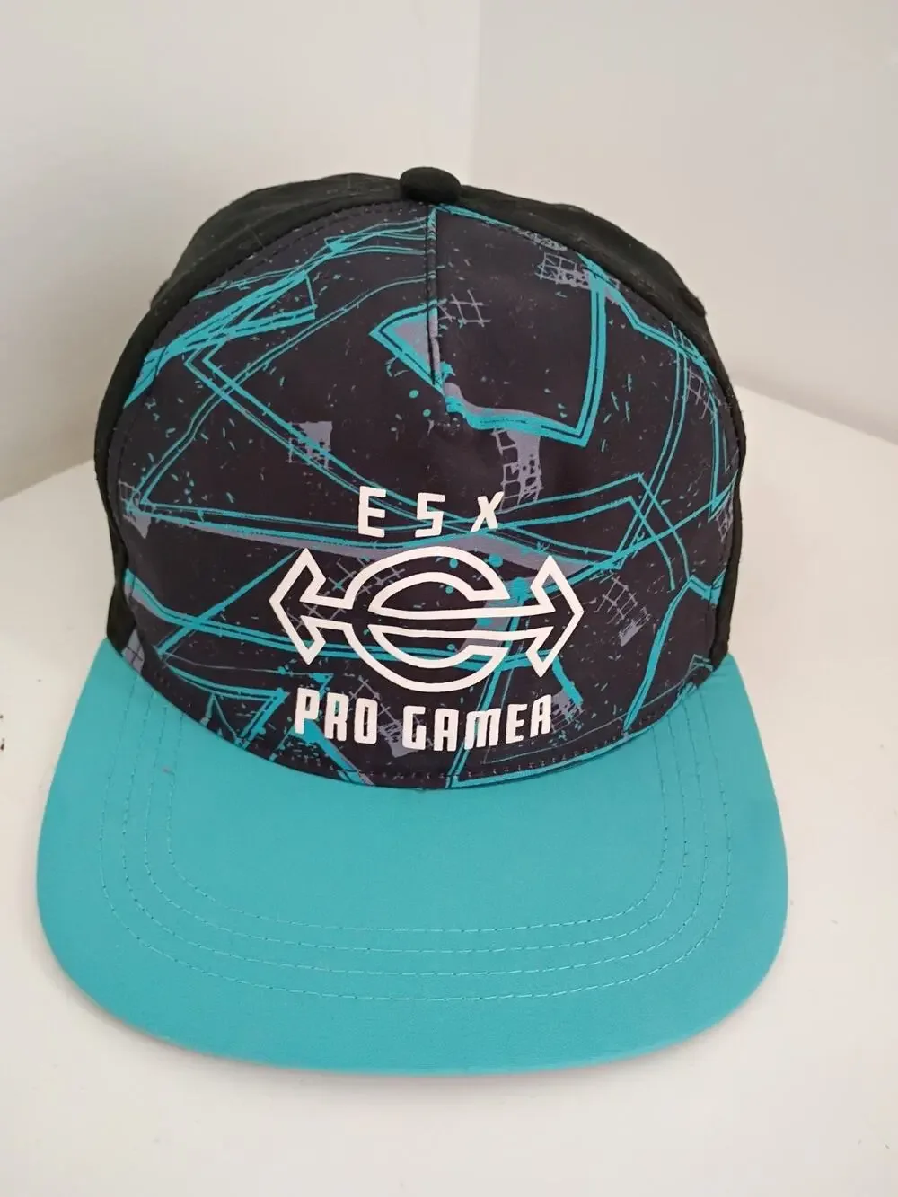 ESX PRO GAMER LOGO HAT Youth Esports Cap Adjustable Snapback Black Teal ESX360